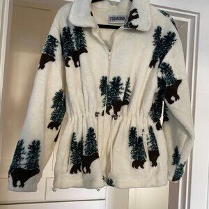 Vintage Country Woods Fleece Moose Jacket